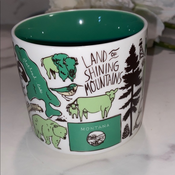 Starbucks Montana Green and White Mug 14 fl Oz - Picture 5 of 10
